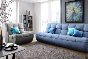 Диван ДеИтали без ножек с подушками, бескаркасный диван на заказ любого цвета